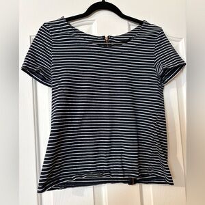 MINKPINK Navy and White Striped Tee
